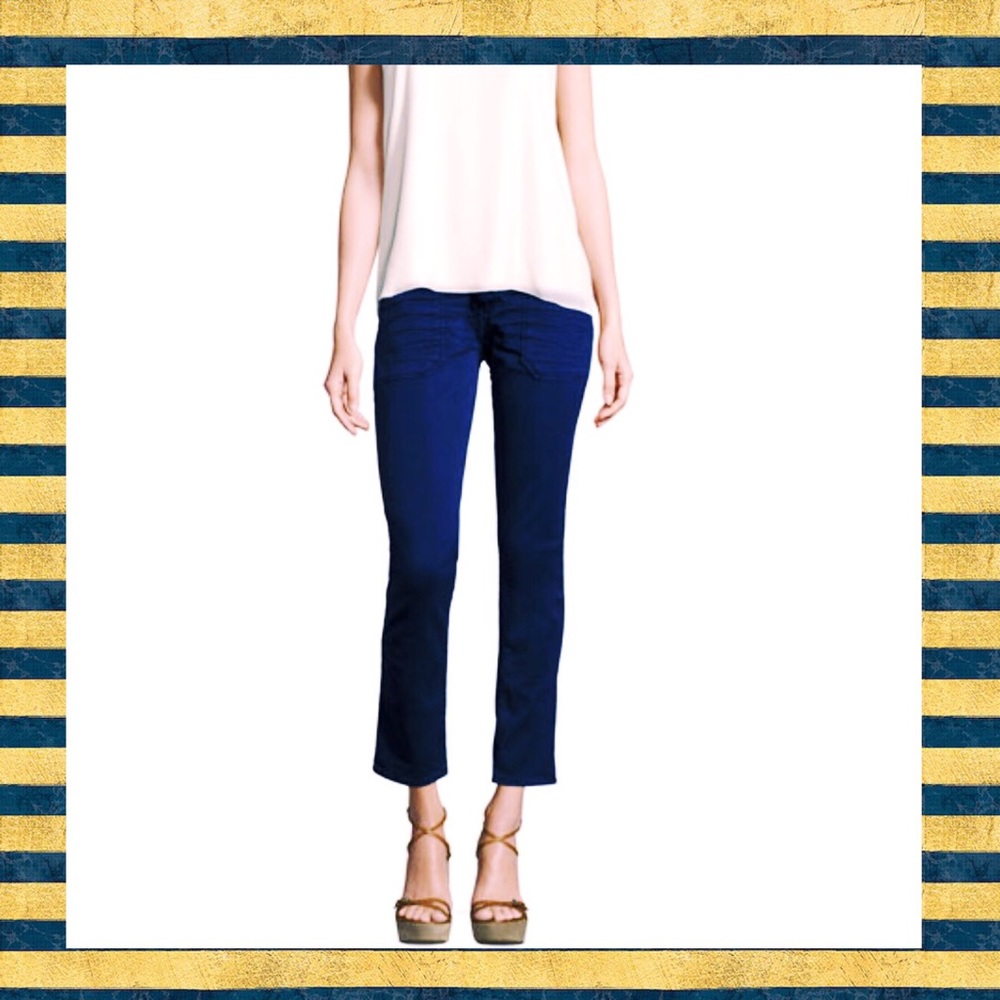 Neiman Marcus Sally Cropped Washed Twill Jeans